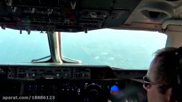 MD 11 Cockpit View  Landing in Miami Martinair Cargo