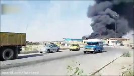 آتش سوزی کارخانه تولید رنگ در شهرک سالاریه ورامین