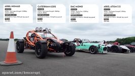 Ariel Atom 3.5 vs Ariel Nomad vs BAC Mono vs Caterham 620S  Top Gear Drag Race