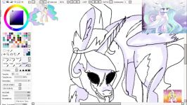 Speedpaint MLP Creepy Celestia Blood 