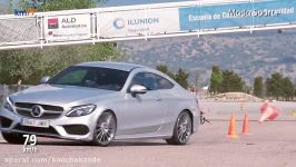 Mercedes Benz Clase C Coupé 2016  Maniobra de esquiva moose test y eslalon  km77.com