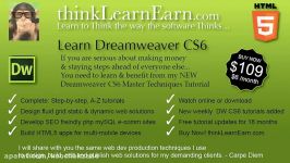 Adobe Dreamweaver cs6 video tutorial lessons My master web dev production techniques A Z training