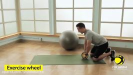 آموزش غلتک لاغری شکم  رولر تناسب اندام Exercise wheel‏