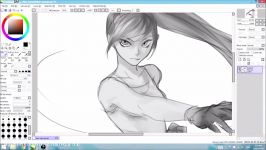 Asara  Anime Manga Girl Speedpaint on SAI