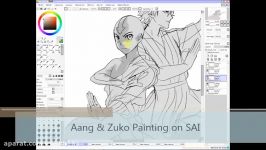 Avatar  Aang Zuko Painting on SAI