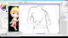 Anime Manga Commission Mitsu Ethan Painting on SAI