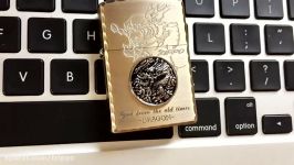 Zippo Lighter  Antique Brass  Dragon Emblem