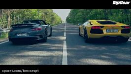 Drag Race TopGear Polska Porsche 911 Turbo S Cabriolet vs Lamborghini Aventador