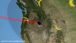 مسیر دقیق خورشید گرفتگی 2017 2017 Solar Eclipse