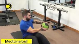 آموزش حرکات توپ طبی ورزشی medicine ball