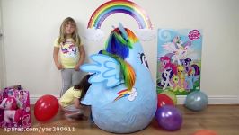 My Little Pony SUPER GIANT Surprise Egg Worlds BIGGEST Kinder Egg Play Doh Surpr