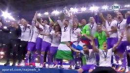 لحظه بالا بردن جام قهرمانی لیگ اروپا