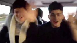 One Direction dancing in the car