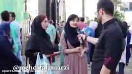 جشن پیروزی روحانی در ورزشگاه شیراز شادی دختر پسر