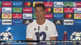 Cristiano Ronaldo ante los medios tras ganar la Duodécima y el MVP de la