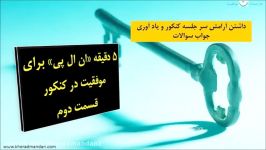 قسمت دوم کسب آرامش در سرجلسه کنکور NLP