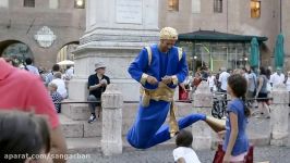 Genie Magic Lamp Levitation  Street Performer