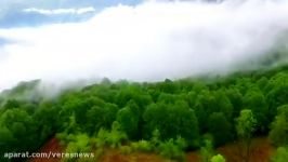 پرواز بر فراز امامزاده اسحاق شهرستان شفت