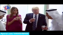 شمشیر بازی رقصیدن دونالد ترامپ پادشاه عربستان