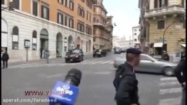 برخورد شدید پلیس شهروندان ایتالیایی ضد آمریکایی