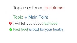 How to Write Basic Topic Sentences