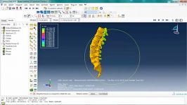 شبیه سازی بارگذاری سیکلی رو ستون فقرات در آباکوس