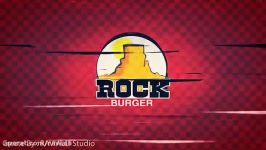 انیمیت لوگوی ROCK Burger استودیو راویلی