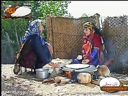 پخت نان محلی لُری تاوه ای Lorestan traditional bread