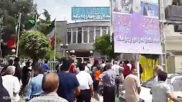  تجمع اعتراض مردم چهاردانگه مقابل بخشداری در اعتراض