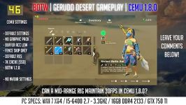 Zelda Breath of the Wild on PC  Cemu 1.8.0  CAN WE MAINTAIN 30 FPS