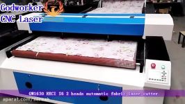 GW1630 RECI S6 double heads auto feeding fabric laser cutting machine