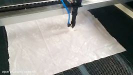 Rhino CNC Laser machine fabric cutting video