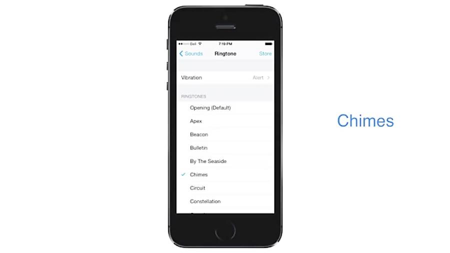 رینگتون های جدید در iOS 7