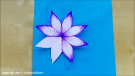 Basteln mit Papier DIY Blumen Pop Up Karten  3D  DIY Geschenke selber machen. Origami Blume
