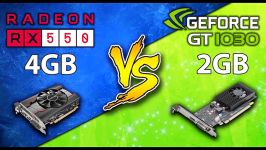 مقایسه فریم ریت بازی ها GT 1030 vs RX 550 Pentium G4560