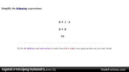 Algebra I Grouping Symbols Level 2 of 2  Simplifying and Evaluating Expressions