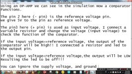 How an Operational Amplifier functions as Comparator  Proteus Simulation