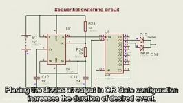 Proteus  Waveforms of Sequential Switching circuit