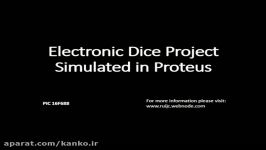 Electronic dice circuit simulated in Proteus software