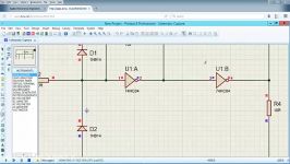 sinusoidal to square wave signal generator circuit simulation in proteus professional