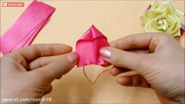 DIY Satin ribbon rose satin ribbon flower tutorialhow tokanzashi