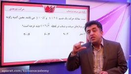 فیزیک کنکور  حرکت شناسی  زاویه بین سرعت شتاب لحظه ای