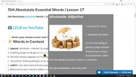 504 Absolutely Essential Words Lesson 17  LELB Society