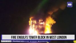 Fire engulfs tower block in west London