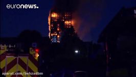 آتش سوزی در برجی در غرب لندن، چند کشته برجای گذاشته است
