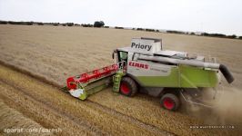 3 Claas Combines Working Together