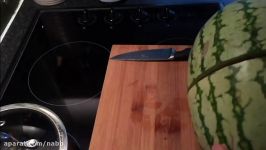 How To Slice Watermelon For Party  آموزش قاچ کردن هندوانه برای جشن مهمانی