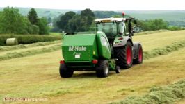 Baling for Silage with Fendt and McHale  plus John Deere. And Cab Ride.