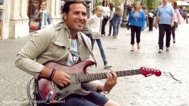 Street musician Marcello Calabrese live in Rome Comfortably numb Pink Floyd