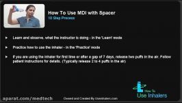 How to use MDI Inhaler with Spacer